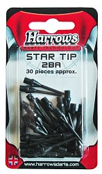 Końcówki do rzutek Harrows STAR SOFT 30 szt. w blistrze - czarne